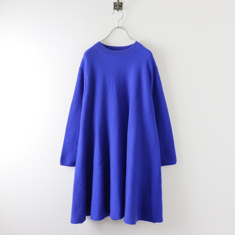 emf.rudoENFOLD A line knitted One-piece 36/ blue tunic [2400013696203]