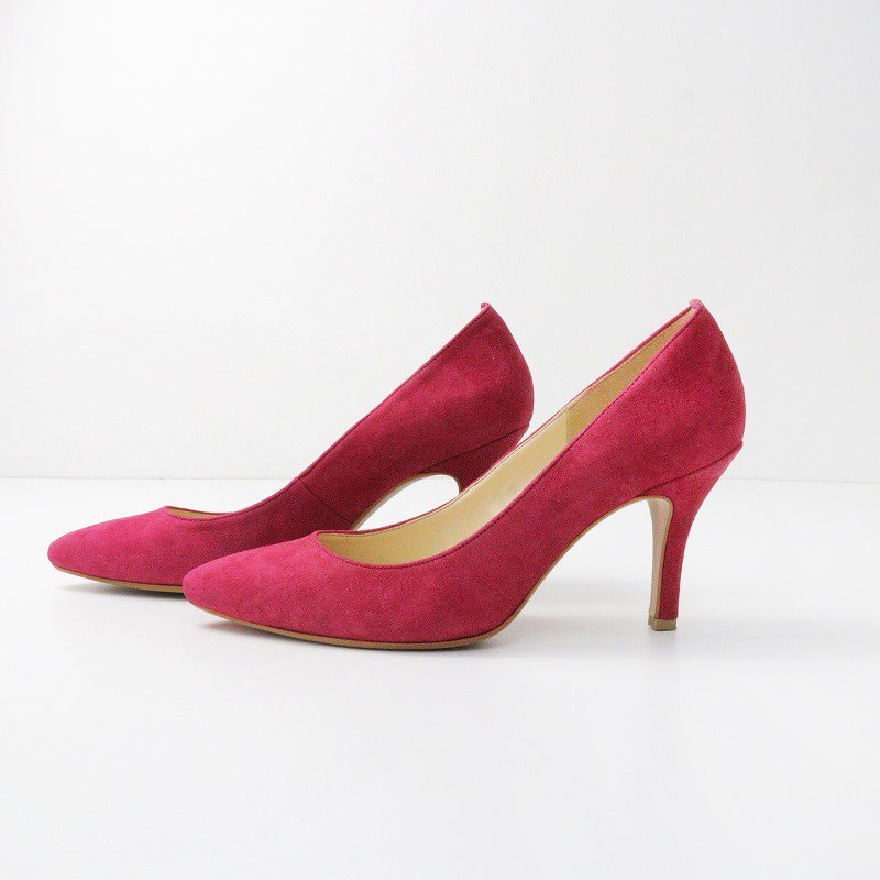  beautiful goods Spick and Span Spick&Span sheep suede po Inte dotu pumps 24.5cm/ pink heel [2400013708418]