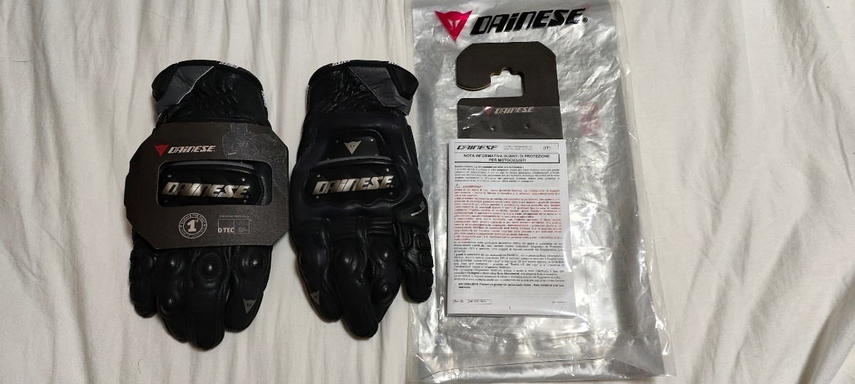 【新品未使用】DAINESE 4 STROKE EVO GLOVES S ブラック 黒 ダイネーゼ ストローク エボ グローブ レース レザー バイク オートバイ