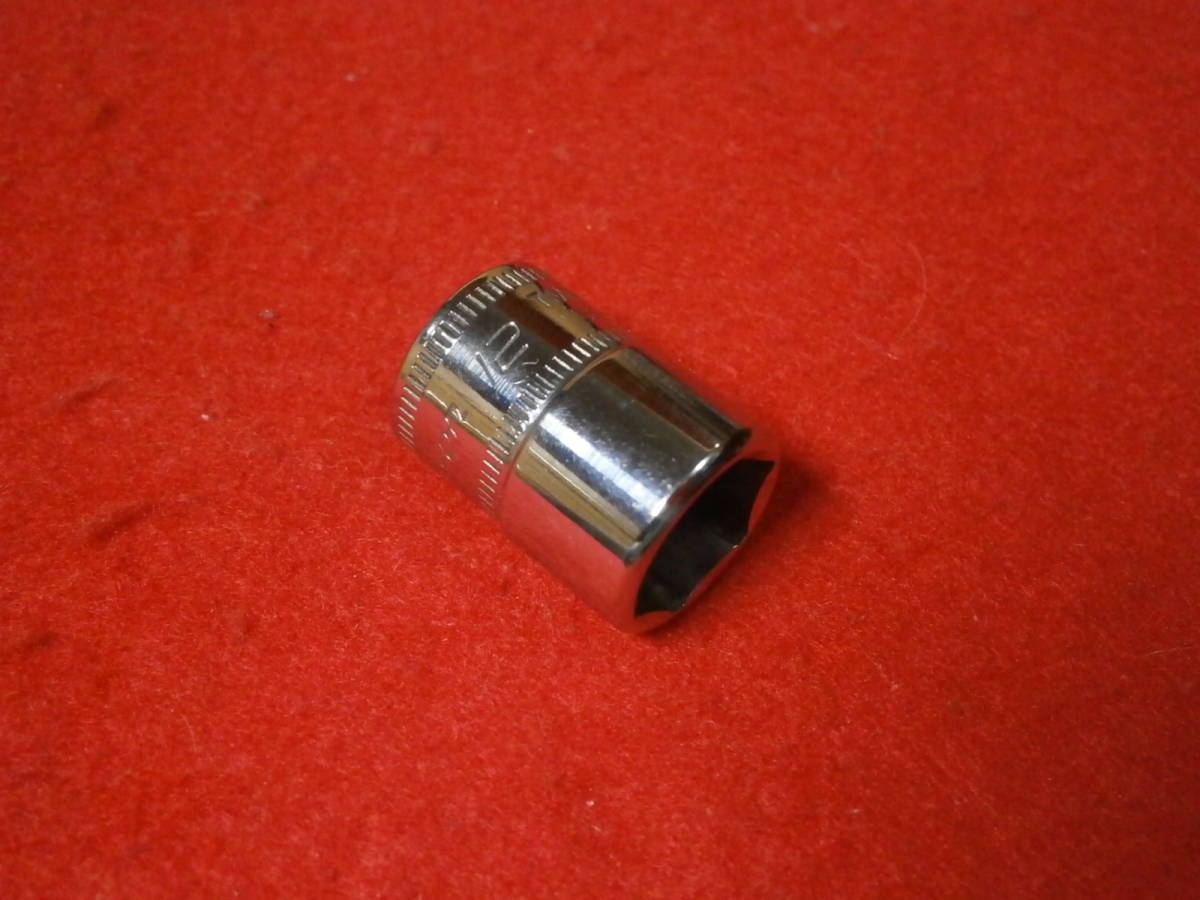 スナップオン Snap-on 差込1/4sq (6.3mm) シャローソケット 12mm TMM12 ショートソケット 6角 6Pの画像1