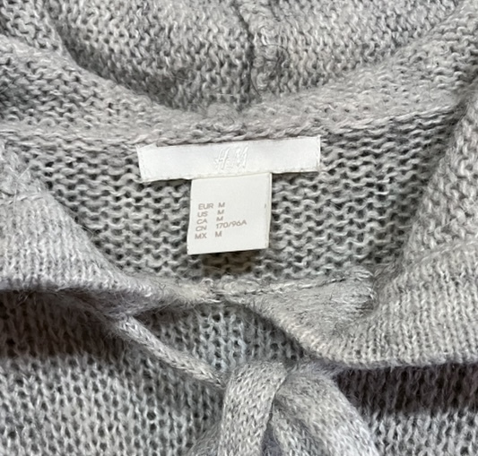 H&M エイチアンドエム フード付き ニット セーター パーカー_画像3