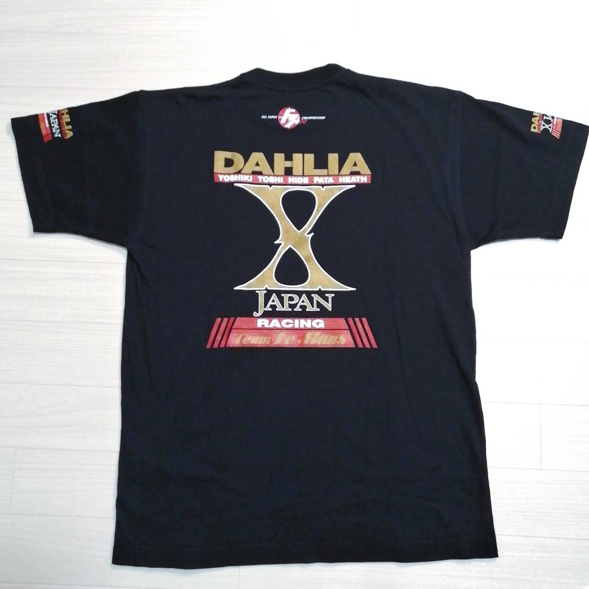 送料160 X JAPAN B⑧ DAHLIA RACING Team Ｔシャツ 黒 Le Mans 美品 グッズ hide yoshikiの画像3