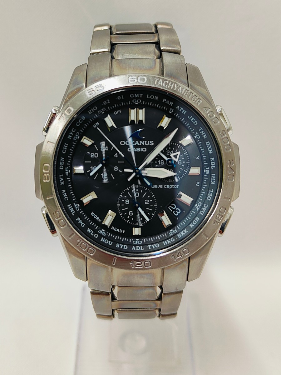 CASIO/OCEANUS/OCW−600/MEN'S腕時計/ソーラー電池/チタン製_画像1