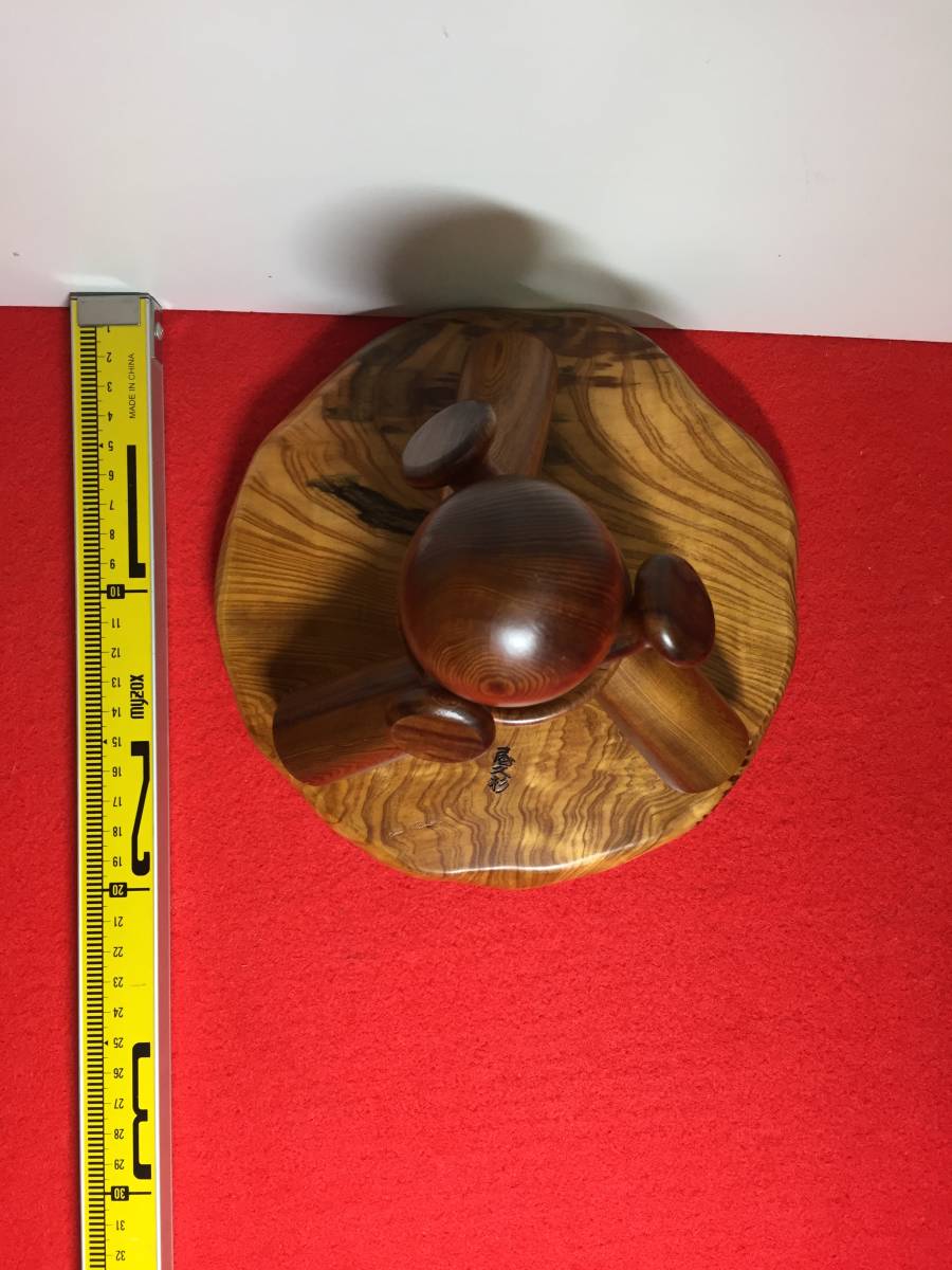 ③ 飾りバット 長寿玉 敷台付き 銘木屋久杉工芸品 インテリア ③ 飾りバット 長寿玉 敷台付き 銘木屋久杉工芸品 インテリア