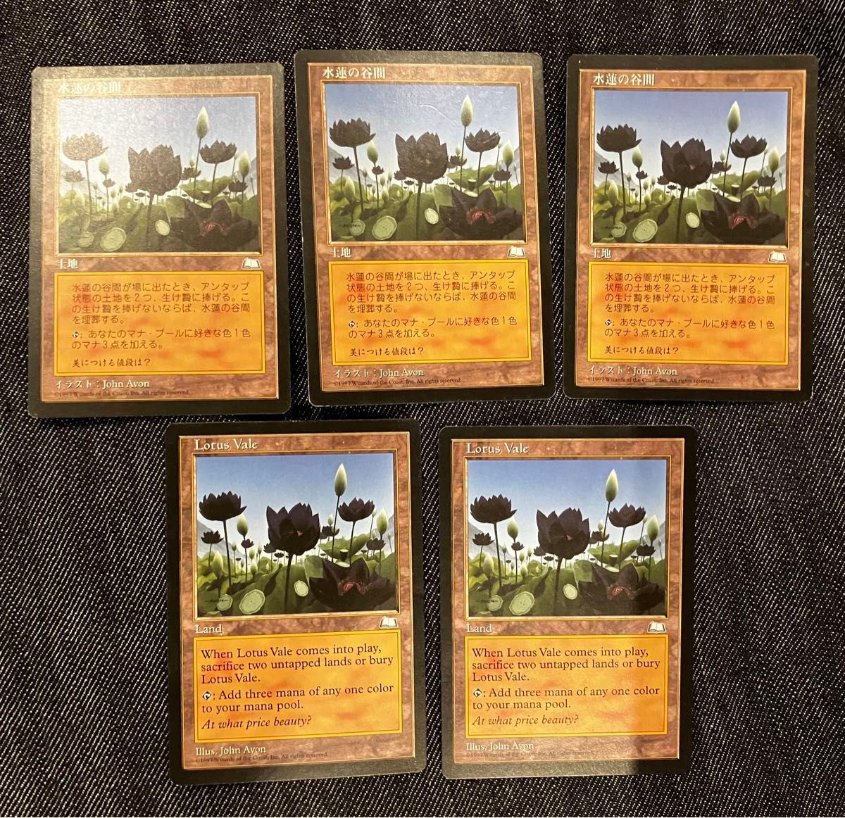 水蓮の谷間/Lotus Vale 5枚セット MTG