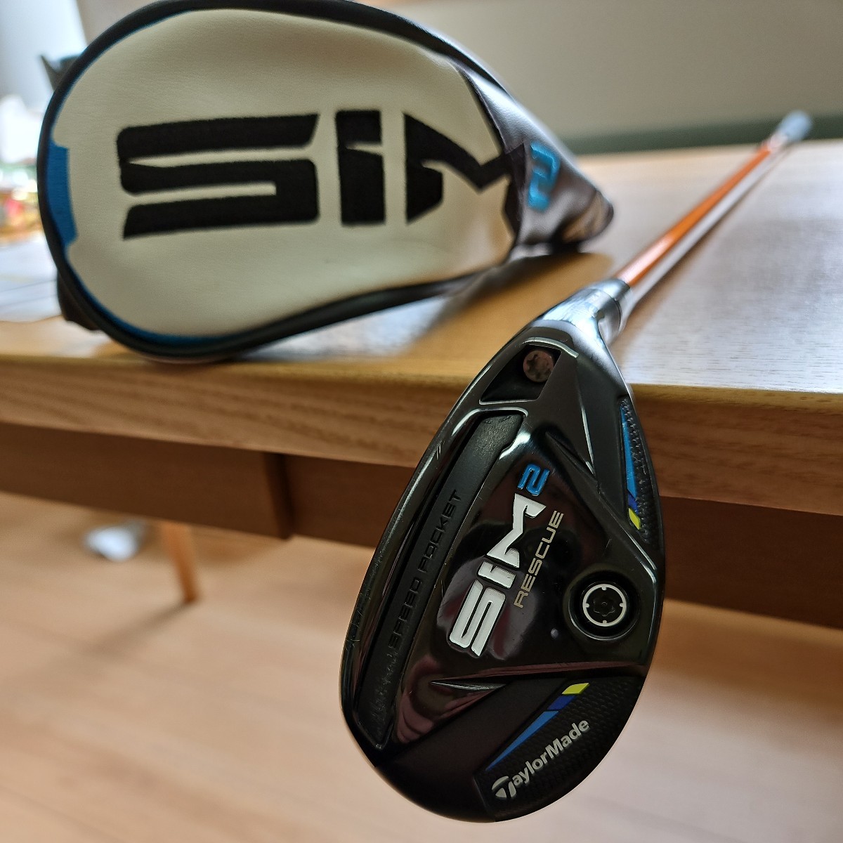 【美品】SIM2　RESCUE（#２ロフト17度）tourAD　DI-105x　テーラーメイド TaylorMadeレスキュー ヘッドカバー付 ユーティリティ_画像1