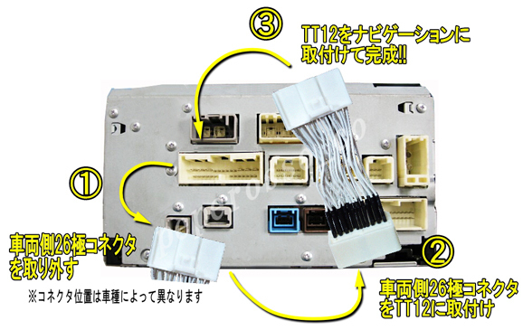 TT12【 200系 クラウンアスリート テレビキット】 GRS200 GRS201 GRS202 GRS203 H20.2-H24.12 走行中 運転中 TV キャンセラー ジャンパー_画像2