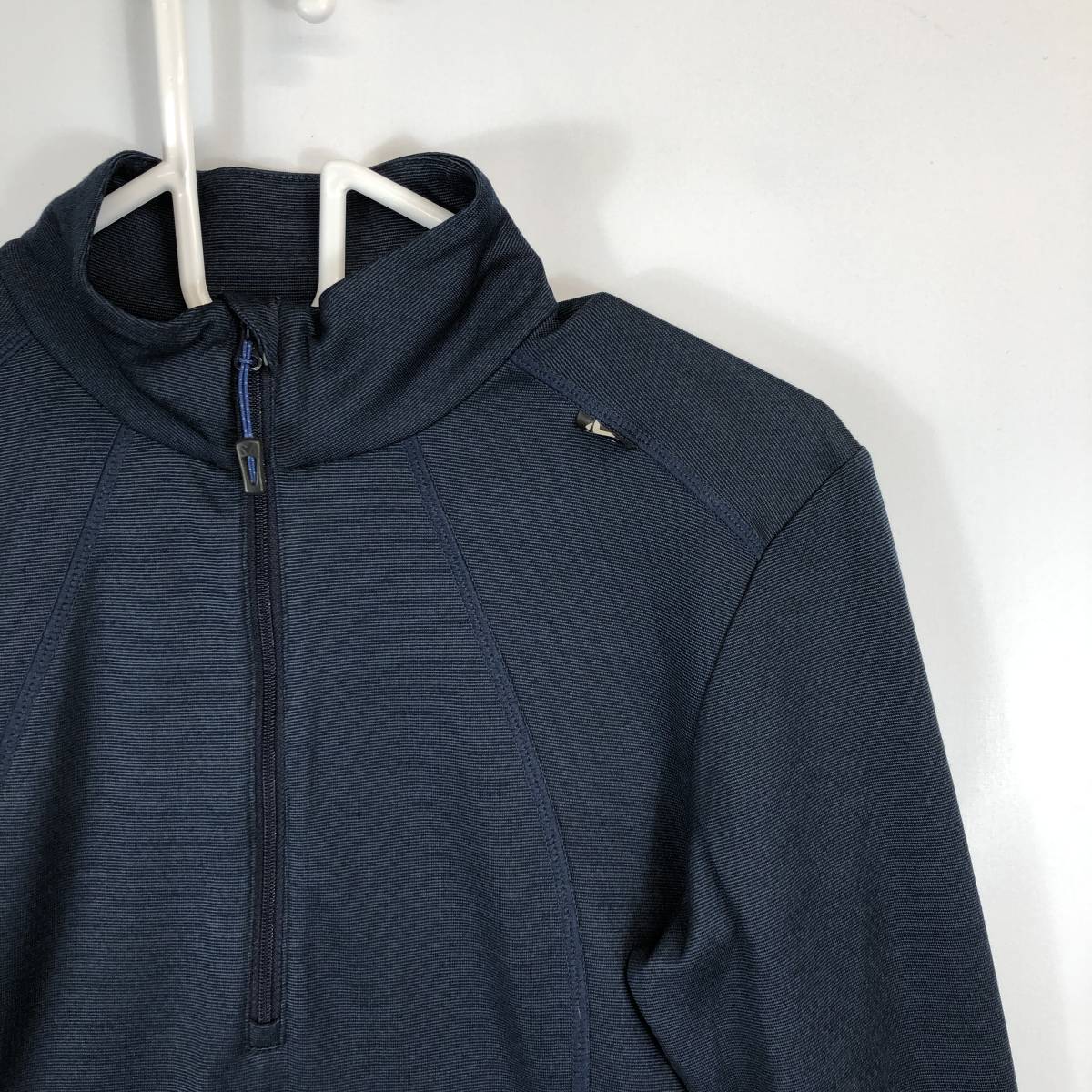 ミレー MILLET LD CASTOR WOOL ZIP LS MIV01459 ハーフジップインナーシャツ メリノウール混 レディースSサイズ ダークネイビー