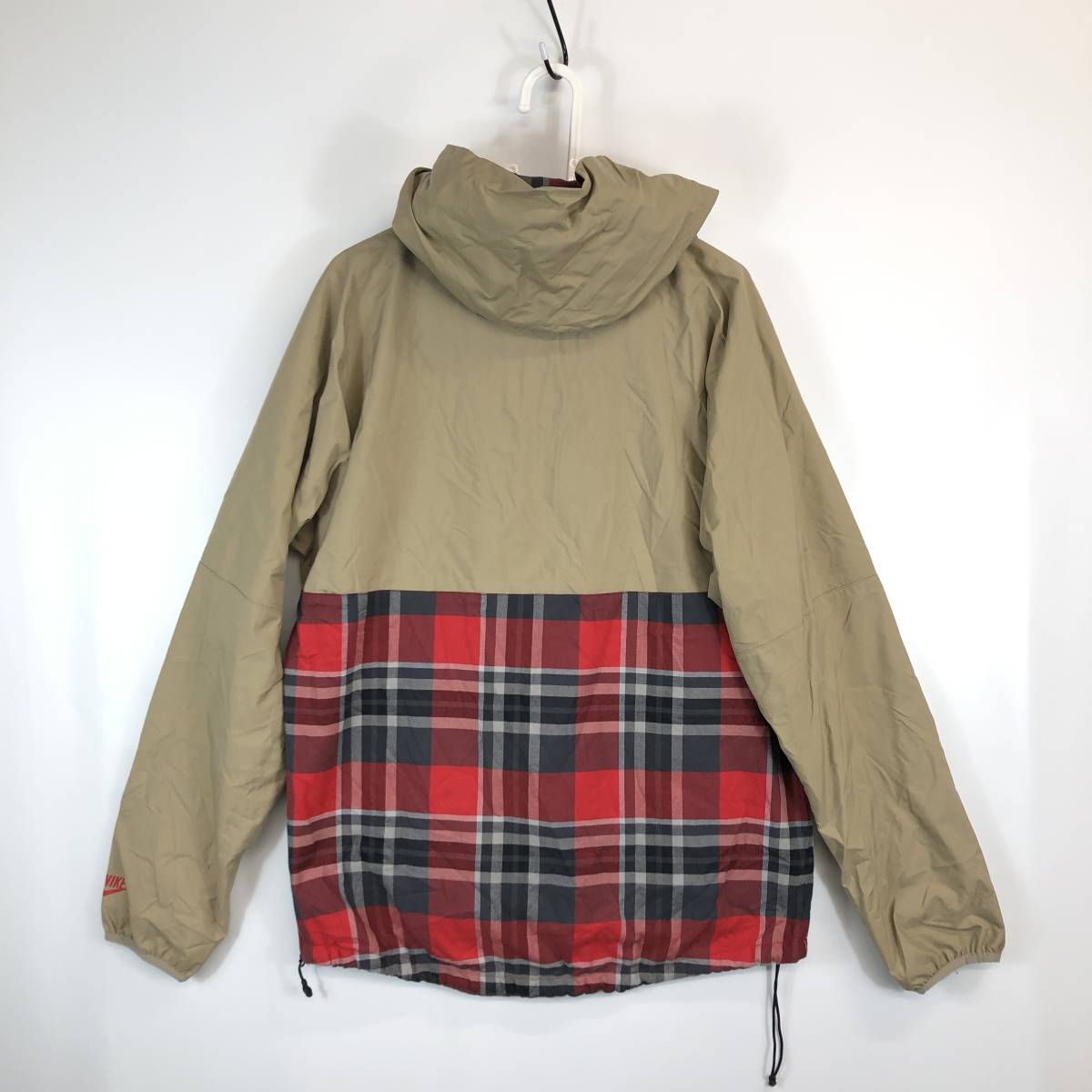 00s NIKE ナイキ アノラックパーカー ナイロン×コットンチェック 00s NIKE ナイキ アノラックパーカー ナイロン×コットンチェック