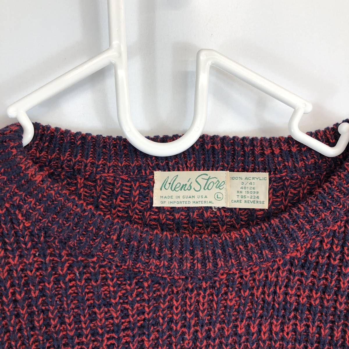 70s 80s USA製 Men's Store アクリルセーター マルチカラー L 70s 80s USA製 Men's Store アクリルセーター マルチカラー L