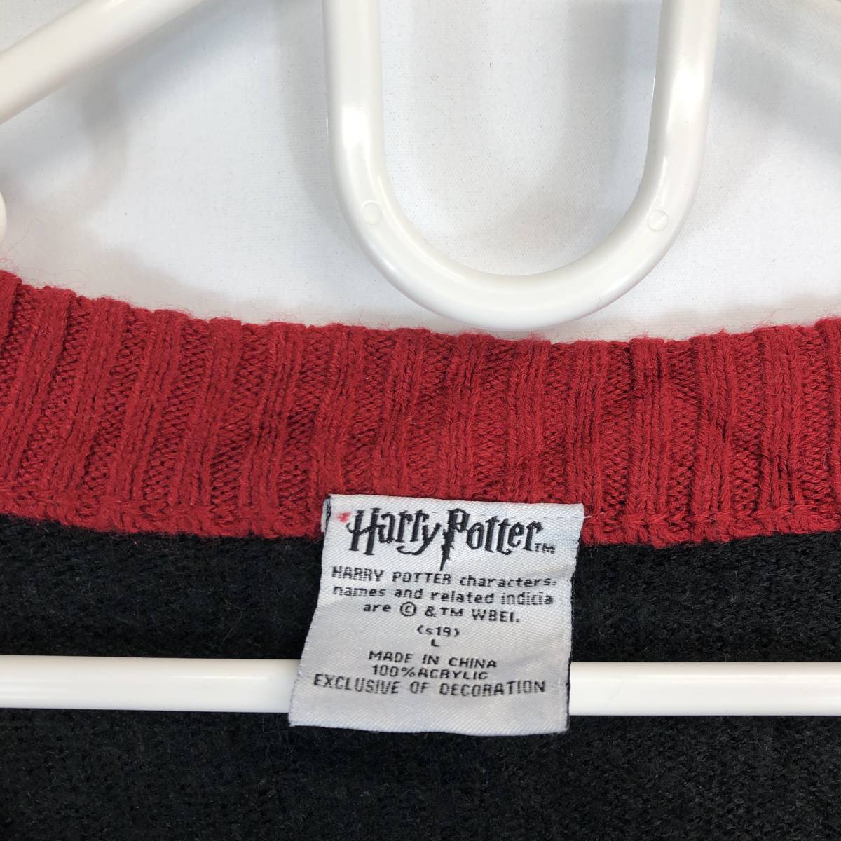 ハリーポッター Harry Potter 公式 アクリルカーディガン Lサイズ グリフィンドール Gryffindor ブラック