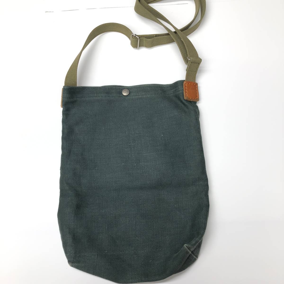  confidence Saburou bag shoulder bag button stop flax ground 