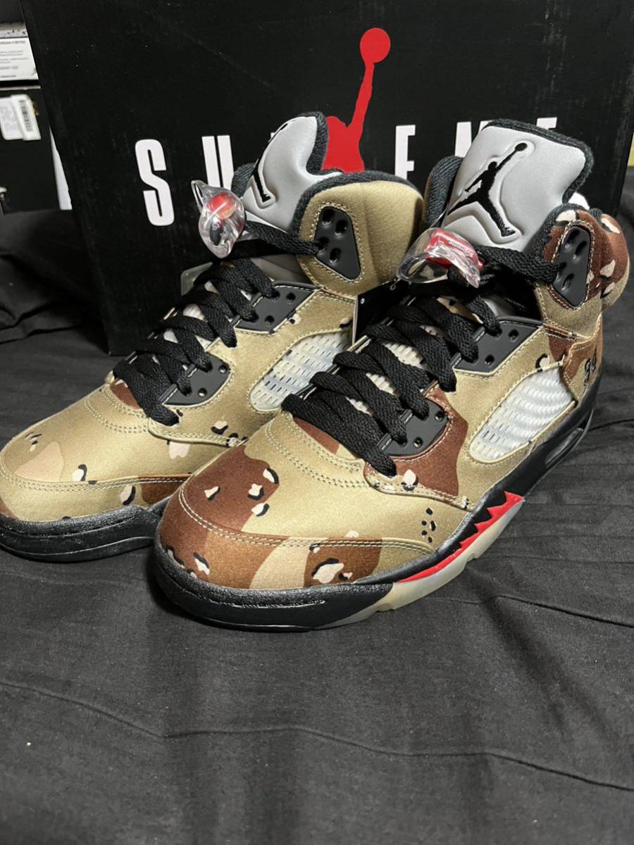 Supreme × Nike Air Jordan 5 Retro Desert Camo 2015年製　国内正規品 Supreme Dunk AIR JORDAN ナイキエアジョーダン_画像1