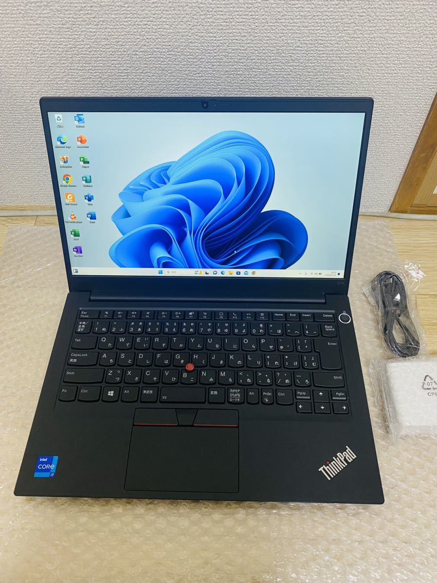 【美品】 Lenovo ThinkPad E14 IPS 14インチ 2022年 Intel Core i7 1165G7 メモリー16GB PciE NVME SSD 1TB, Windows 11 pro MS Office _画像1