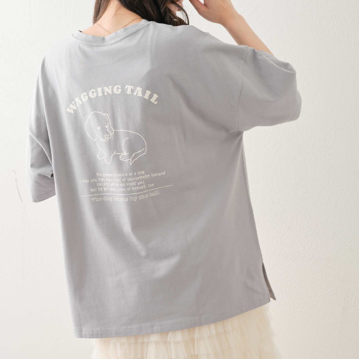 ② 新品 OLIVE des OLIVE オーバーサイズ Tシャツ レディース ミニチュアダックス ナイスクラップ_画像1