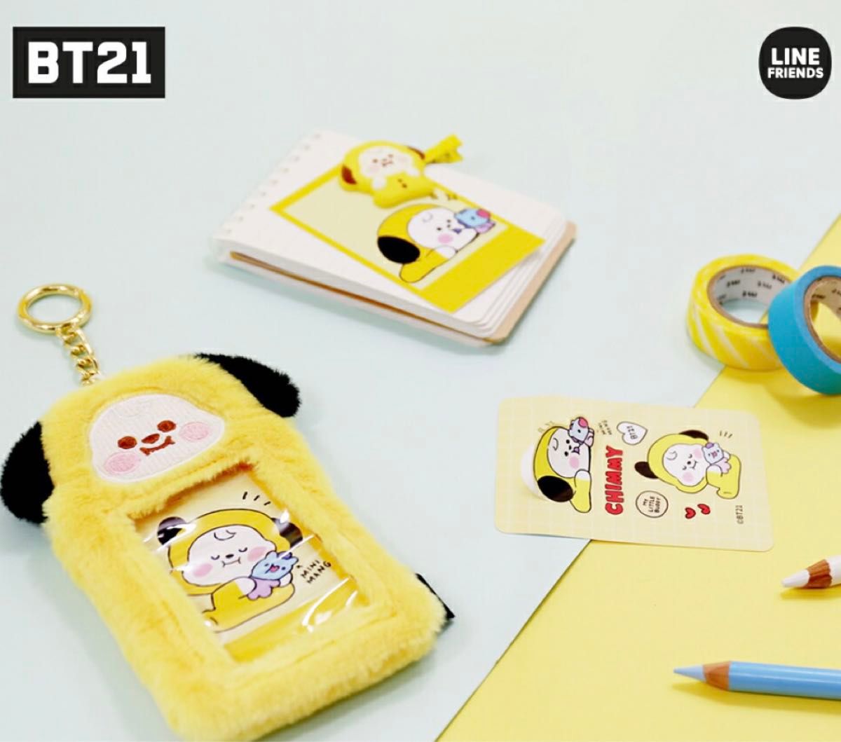 BT21フォトカードキーホルダー ver 2もこもこ　CHIMMY