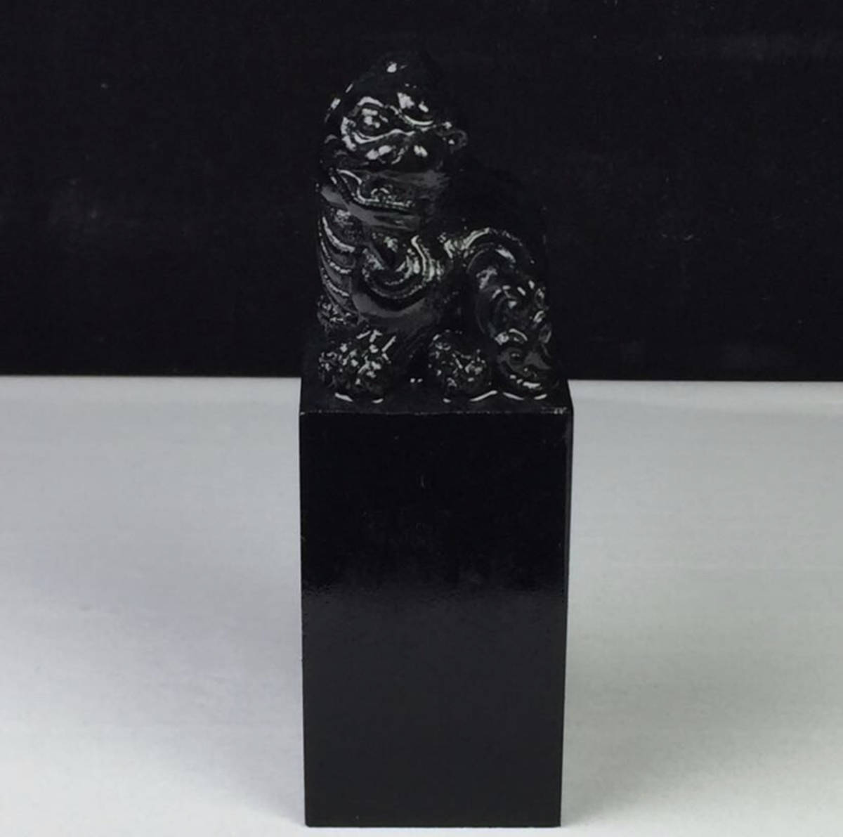 篆刻 印材 寿山石 豆耿黒 美材2090 サイズ2.5-2.5-7.5CM_画像2