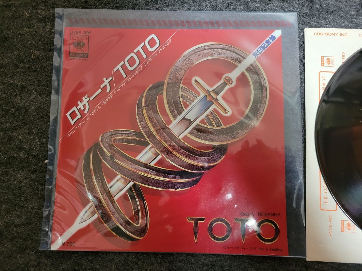 EP レコード TOTO ロザーナ ROSANNA It's a Feeling 中古_画像2