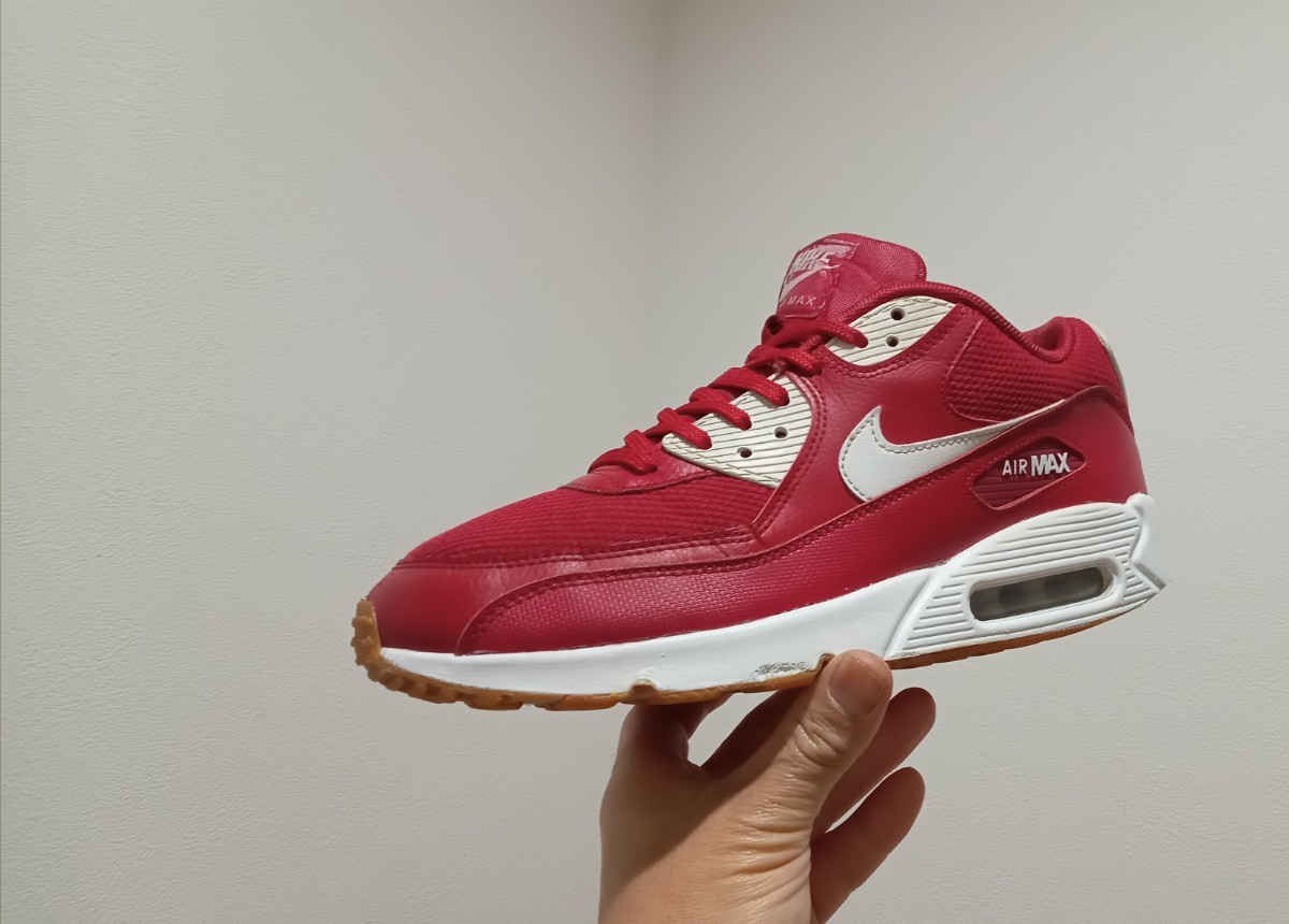 F2【特価/Used/入手困難】NIKE W AIR MAX 90 RED CRUSH/WHITE-GUM LIGHT B/Jordan sb force atmos AIRMAX dunk acg supreme 1 2 4 95 97_画像6