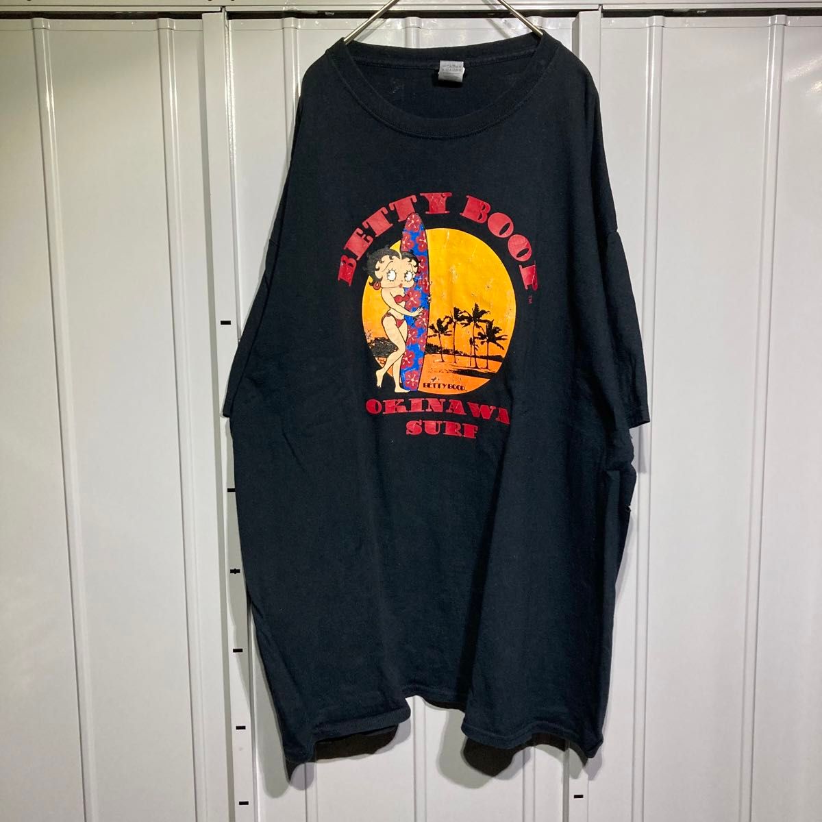 【90s★vintage】BettyBoop ベティブーブ 半袖Tシャツ カットソー フロントロゴ ブラック 2XL