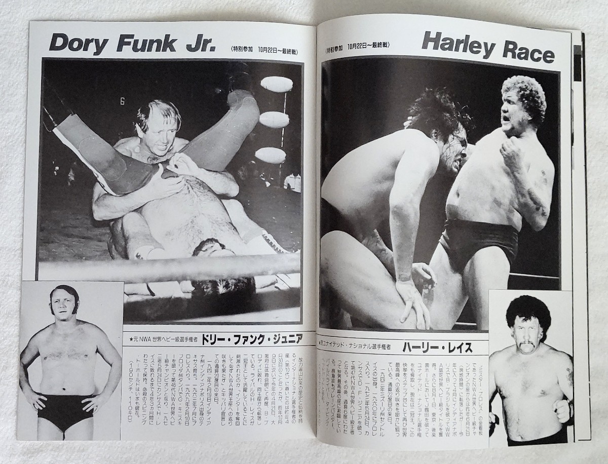 全日本プロレス1982年「ジャイアントシリーズ」大阪大会のパンフレット＋おまけ_画像7