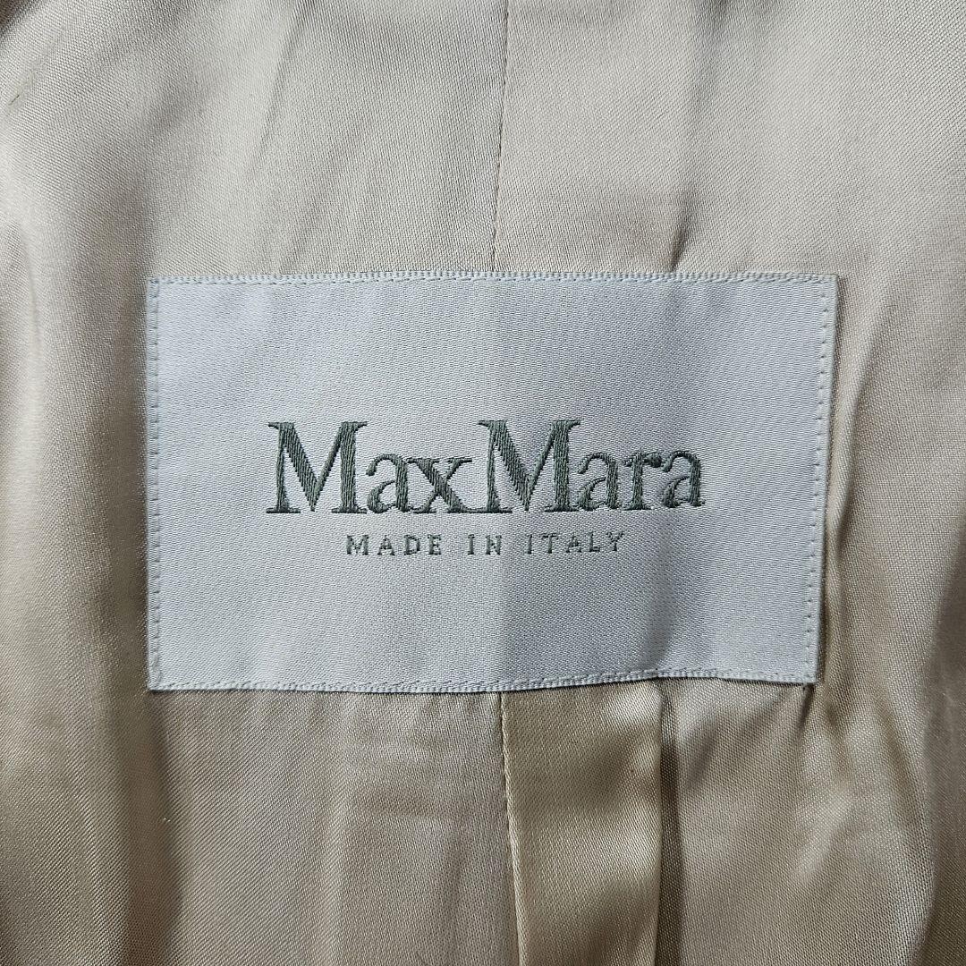 【極美品】マックスマーラ アルパカ カシミヤ コート フード ピンクベージュ 白タグ ベルト アルパカファー　リアルト MAX MARA