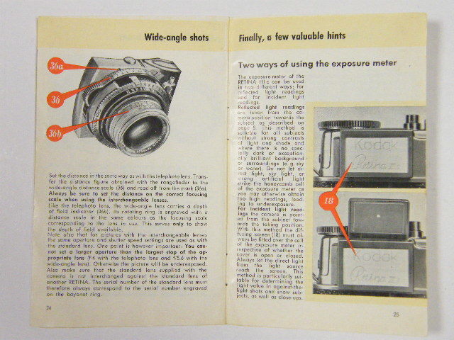 * Kodakko Duck Retina Ⅲcrechina camera instructions ( foreign language )