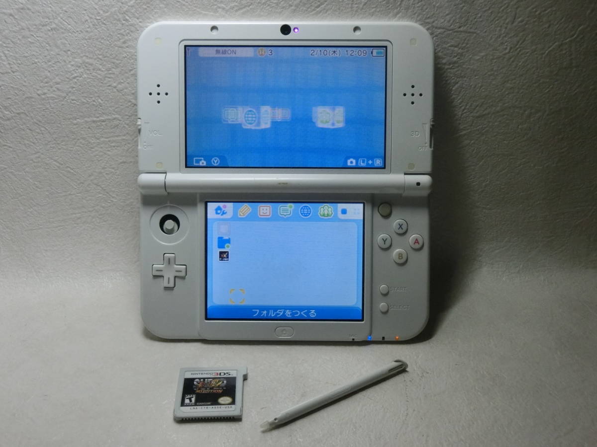 【№1046-ｇ6002】中古品： Nintendo 任天堂 3DSLL RED-001 ゲーム機 本体・ タッチペン・ソフト付き　作動品 保護者ロックあり