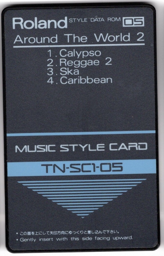 Roland TN-SC1-05 Music Style Card Around The World 2　対応機種：E-5/E-20/E-30/E-70/RA-50/KR-500/KR-3000/CA-30/Pro-E_画像1