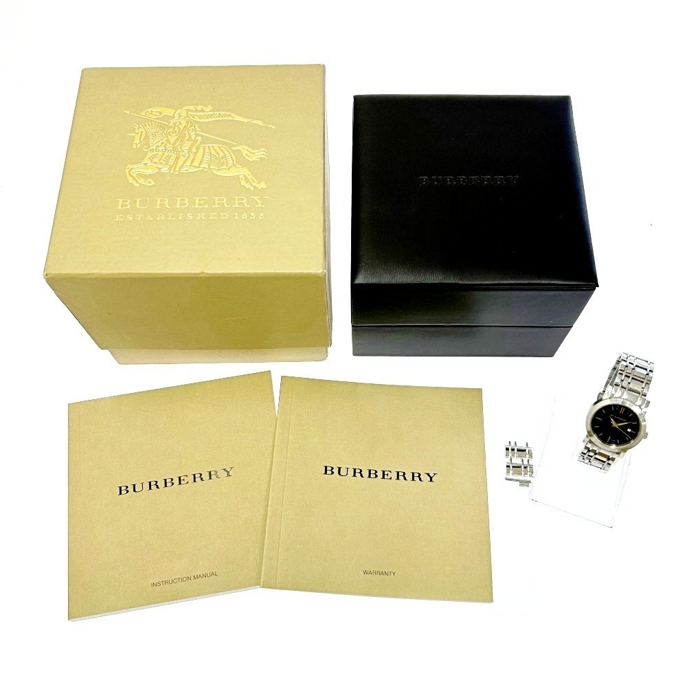 【1円スタート】【箱付き・訳あり品】BURBERRY バーバリー BU1365 SS ブラック文字盤 クオーツ レディース腕時計 228134_画像8