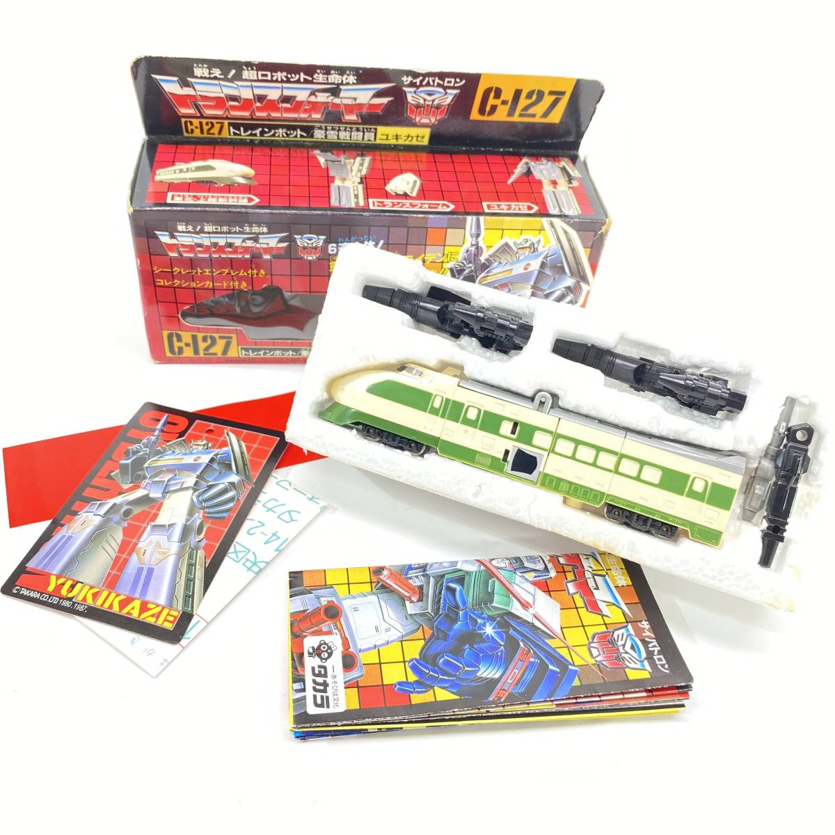 1円～ 6T30930124 希少 タカラ トランスフォーマー C-127 トレインボット 豪雪戦闘員 ユキカゼ 現状品 当時物 コレクション レトロ_画像4