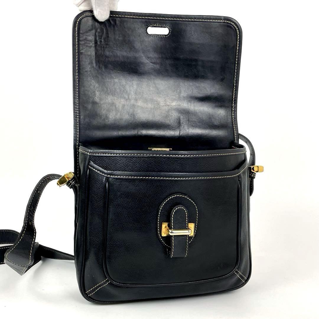 美品 LOEWE ロエベ ショルダーバッグ アナグラム ロゴ型押し 美品 LOEWE ロエベ ショルダーバッグ アナグラム ロゴ型押し