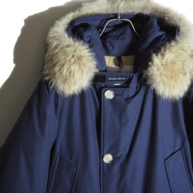 C0106h24　■Woolrich Woolen Mills ウールリッチ■　NEW ARCTIC PARKA ニュー アークティックパーカー ダウンジャケット ネイビー M 秋冬_画像2