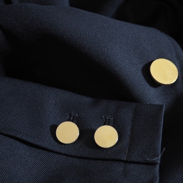 M0044H3 # традиционный weather одежда # KIRBY полиэстер золотой кнопка 3B tailored jacket темно-синий 40/L темно-синий блейзер весна ~ осень 