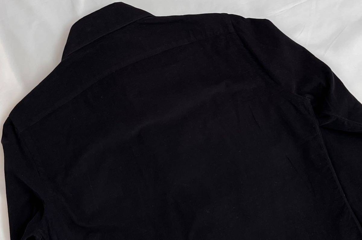 フィナモレ FINAMORE サイズ 39 / 15 1/2 S〜M コットン 綿 カジュアル シャツ ブラック系 長袖シャツ イタリア製 コーデュロイ_画像8