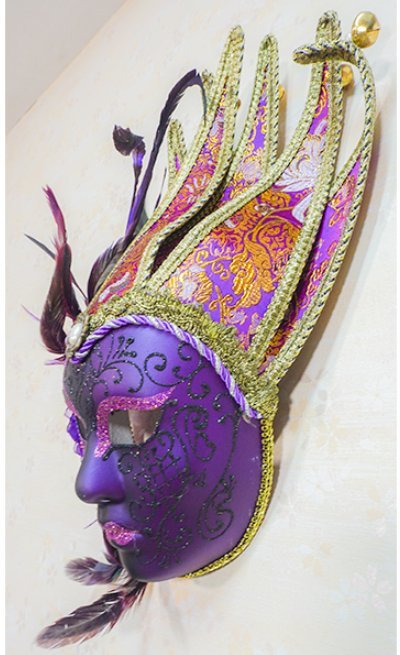  import interior party mask F3PU feather decoration attaching purple 