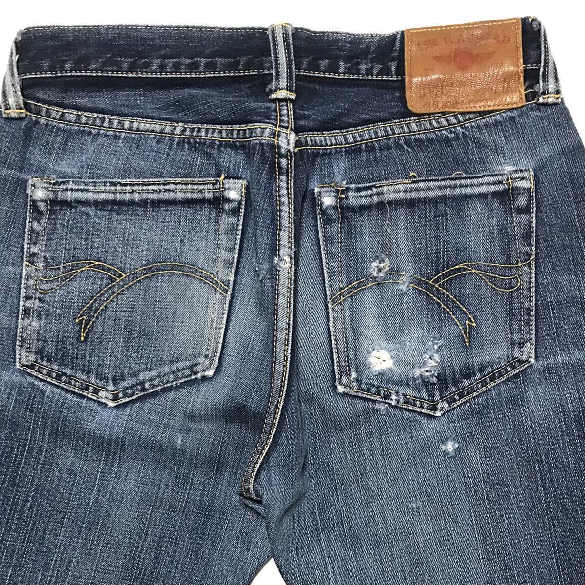 [ сделано в Японии ] старый THE FLAT HEAD 3005 Flat Head Vintage копия джинсы W29 цвет .. красный уголок hige сетка (желудок) Denim брюки снят с производства редкость 