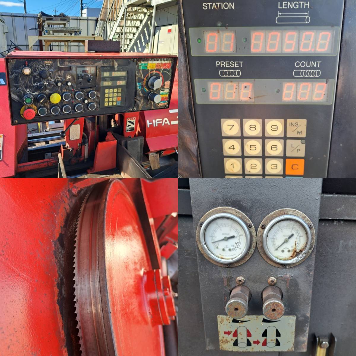 ☆動作確認済み☆ AMADA/アマダ バンドソー HFA-300 切れ曲がり ☆動作確認済み☆ AMADA/アマダ バンドソー HFA-300 切れ曲がり