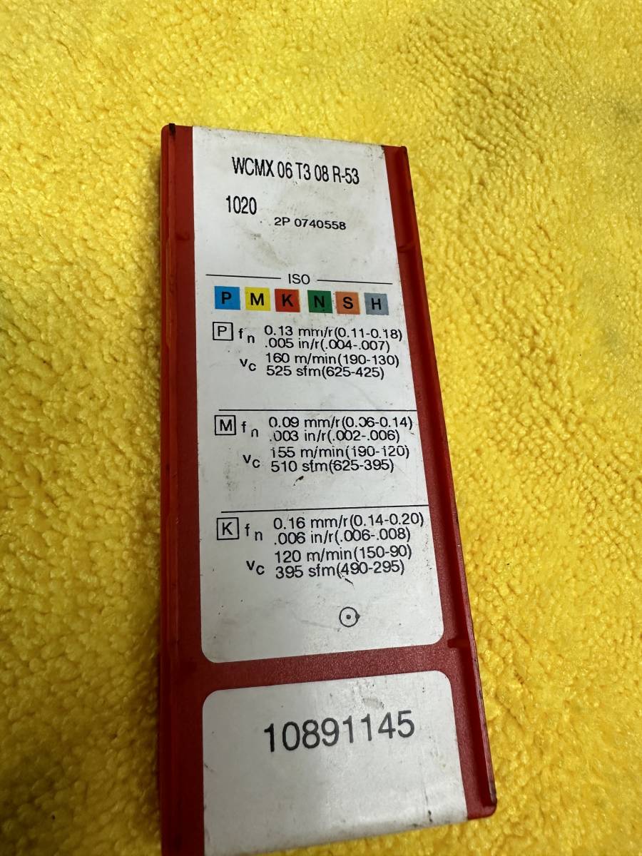 SANDVIK サンドビック WCMX 06 T3 08 R-53 1020 穴あけ加工用チップ 切削チップ ★未開封品★_画像2