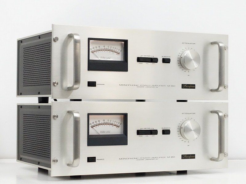 ■□Accuphase M-60 モノラルパワーアンプペア アキュフェーズ□■019410003-2□■_画像1