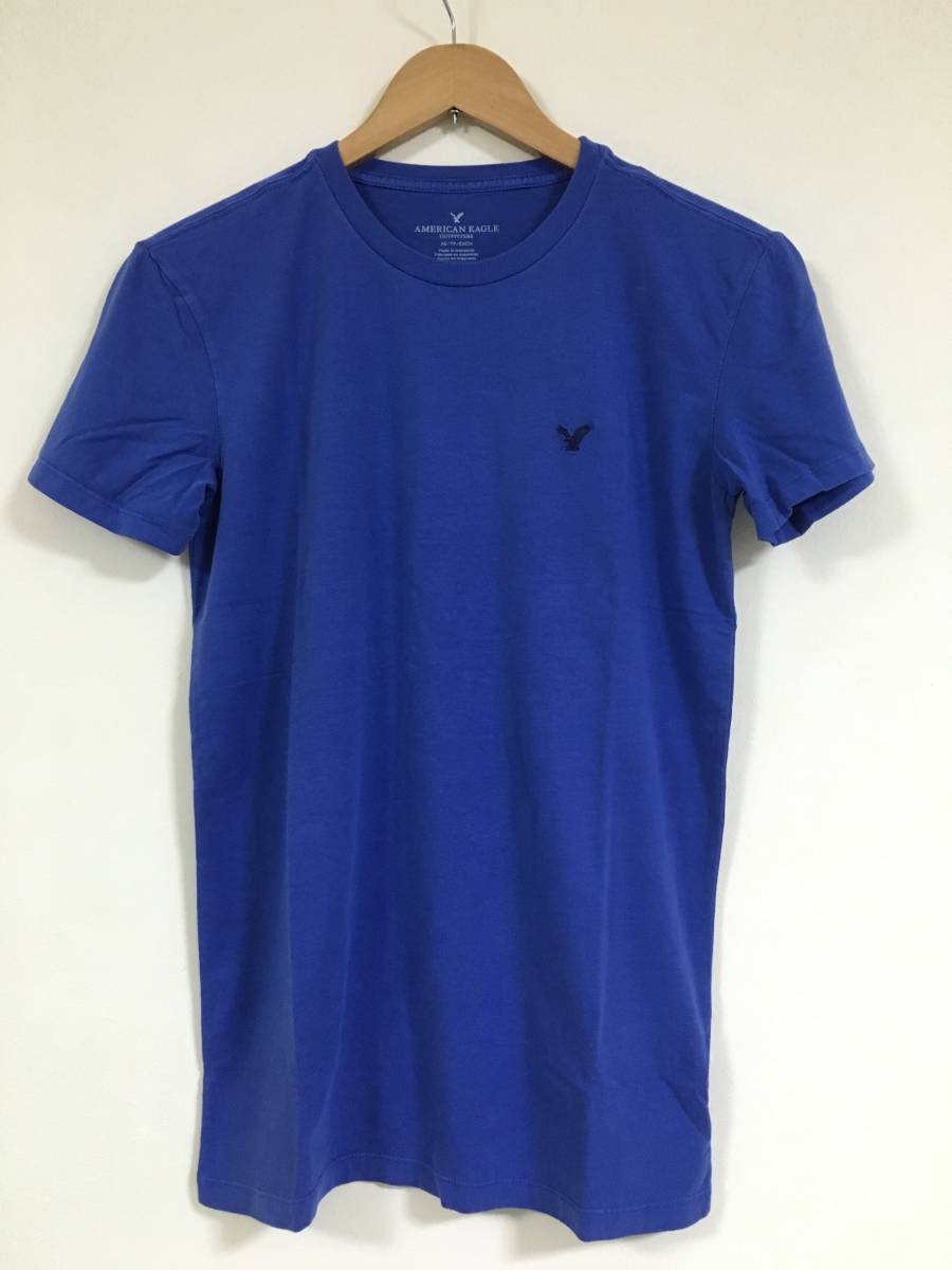 セール! 2枚セット 正規品 本物 新品 アメリカンイーグル クルーネック Tシャツ AMERICAN EAGLE オシャレ リッチネイビー ブルー系 S ( M_画像3