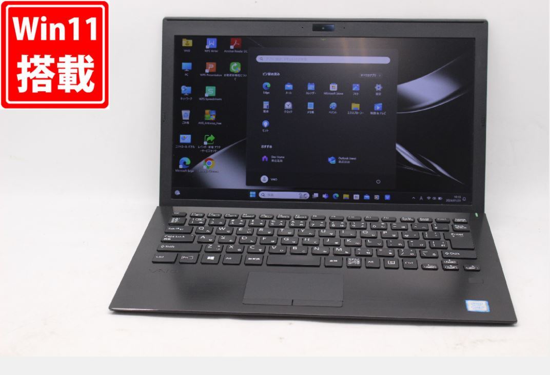 中古 フルHD 13.3型 SONY VAIO VJPG11C11N Windows11 八世代 i7-8550U 16GB 256GB-SSD カメラ 無線 Office付 中古パソコン 税無 管:1106v_画像1