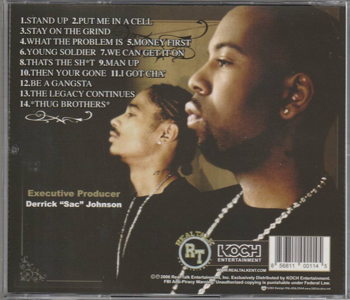 中古CD■HIPHOP/G-RAP■LAYZIE BONE & YOUNG NOBLE／Thug Brothers／2006年■Bone Thugs-N-Harmony, The Outlawz, Mike Mosley_画像2