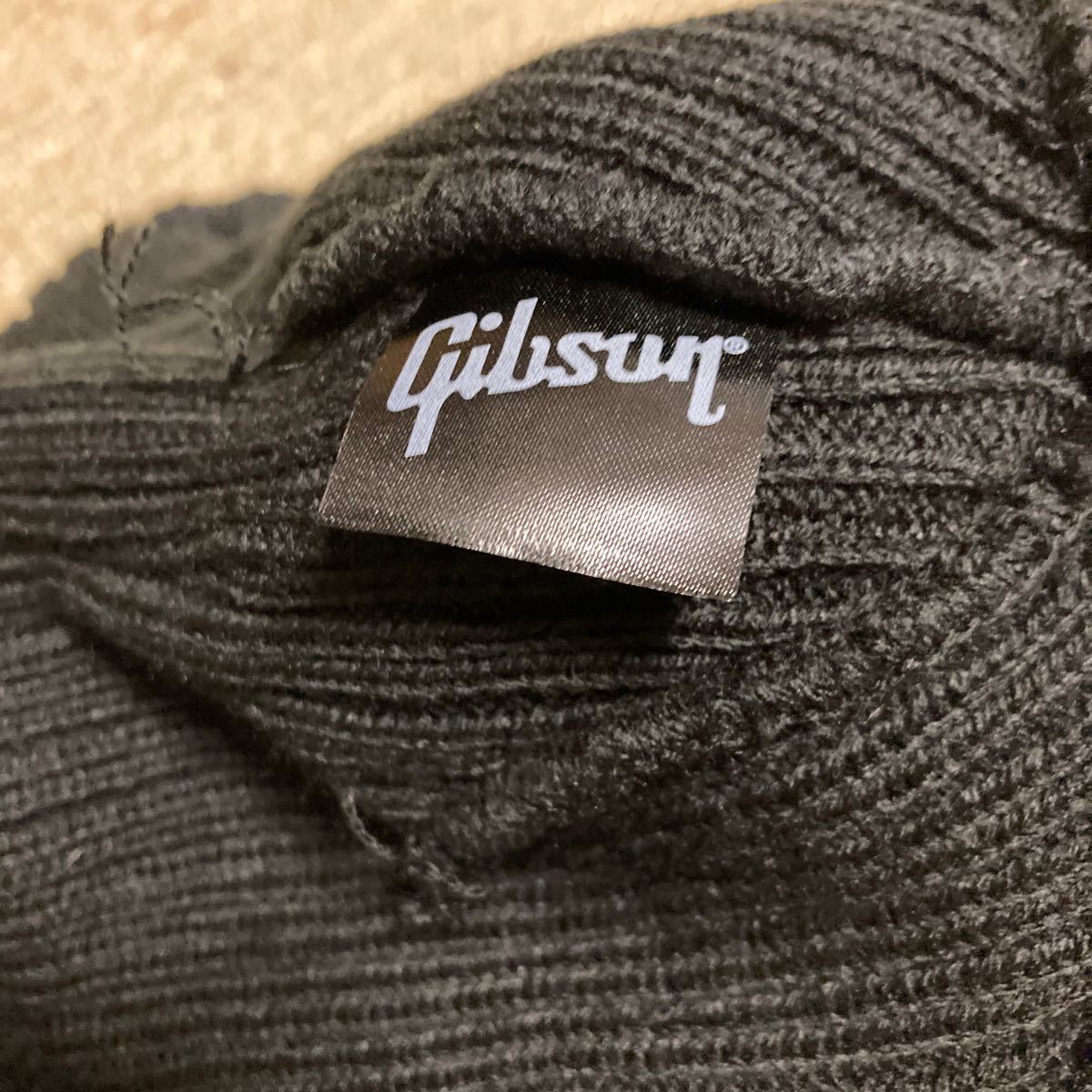 新品未使用！Gibson Radar Knit Beanie ニット帽 ブラック 黒 ビーニー ギブソン 正規品_画像6