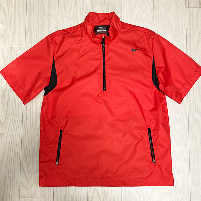 NIKE ハーフジップ ナイロン ジャケット RED ☆未使用品