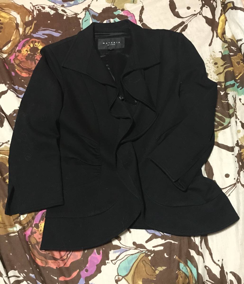  size 34*36*MATERIA MILANO Materia milano * beautiful shape suit set * black ceremonial occasions office go in . type graduation ceremony ceremony clear weather. day 