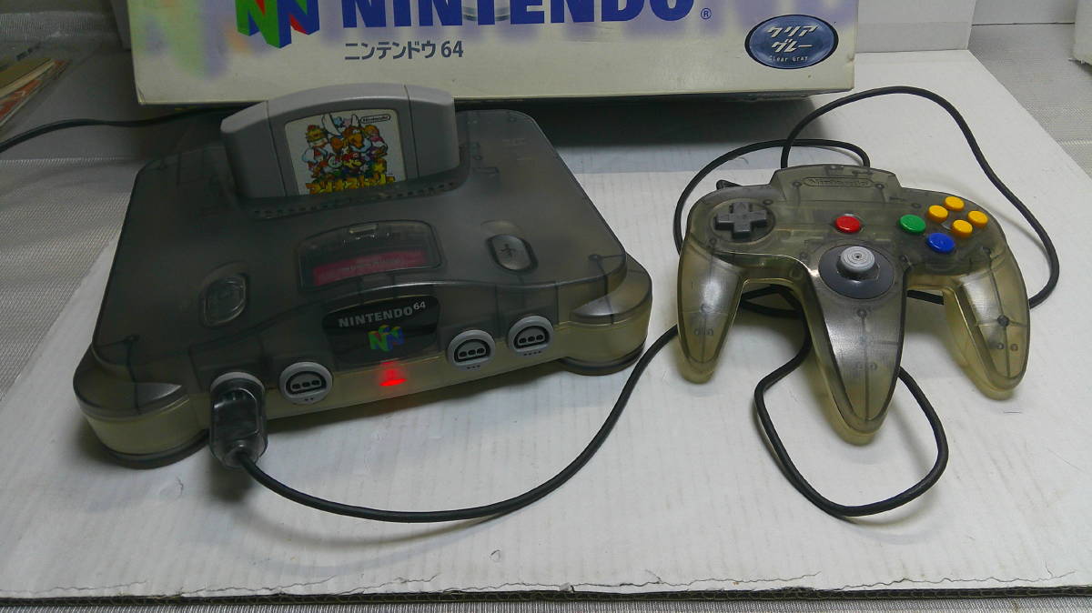 194 NINTENDO 64 ニンテンドー64 本体 NUS-001（JPN） クリアグレー 箱