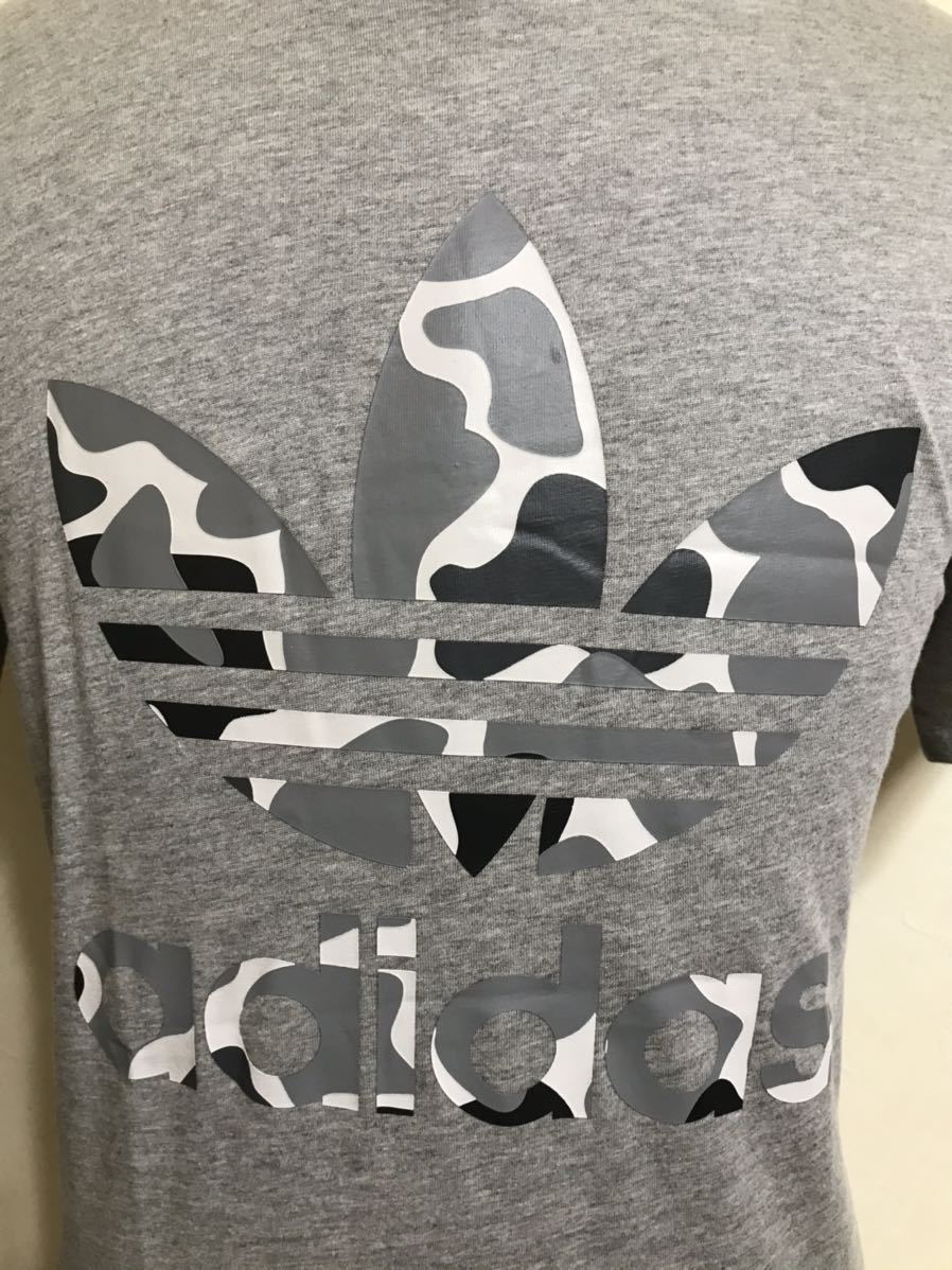 【新品】 adidas originals CAMO TREF TEE アディダス オリジナルス トレフォイル ロゴ カモフラ Tシャツ サイズS 半袖 グレー DH4766_画像8