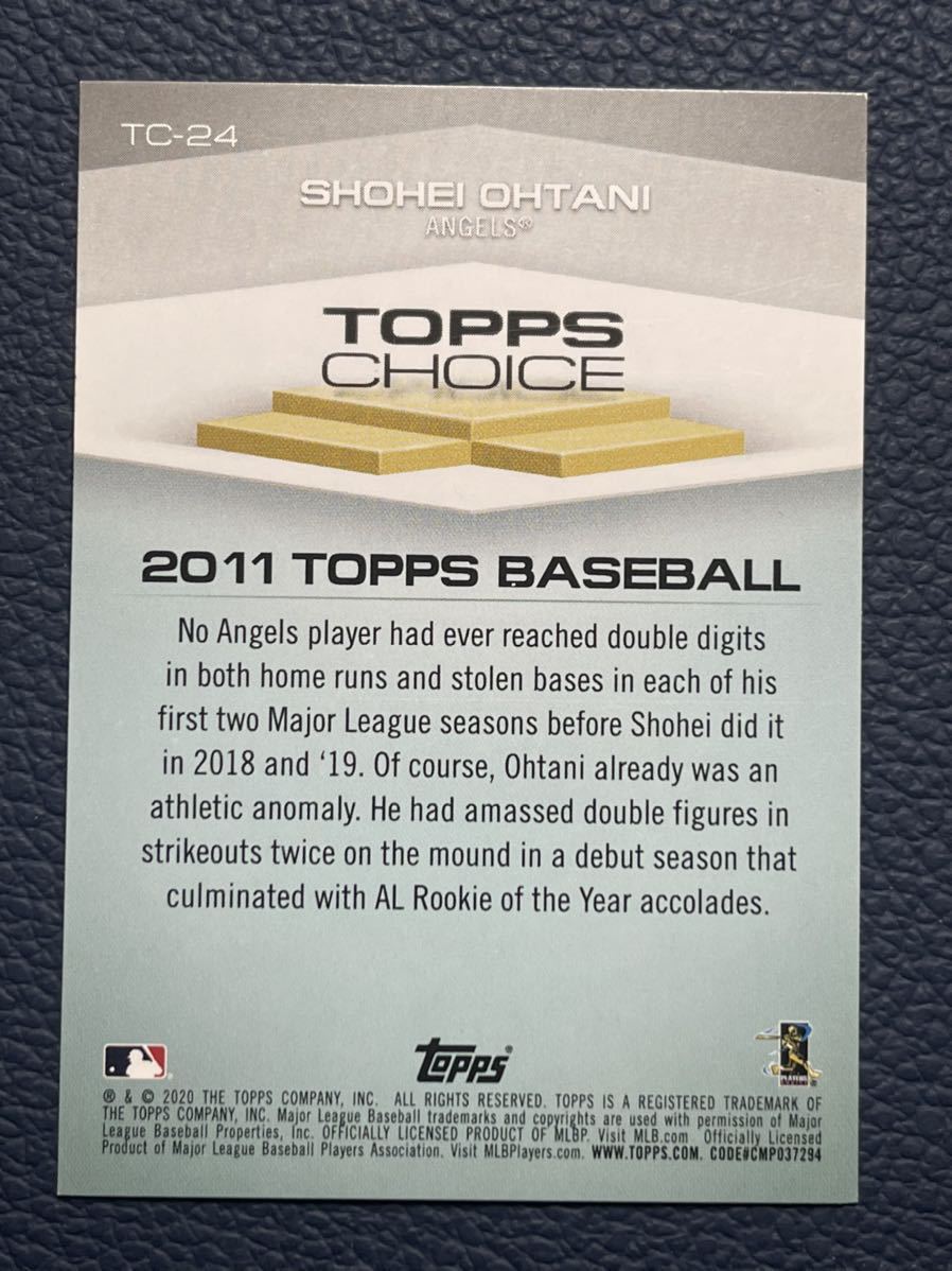 大谷翔平2020 Topps Choice #TC-24 2011 Design _画像2