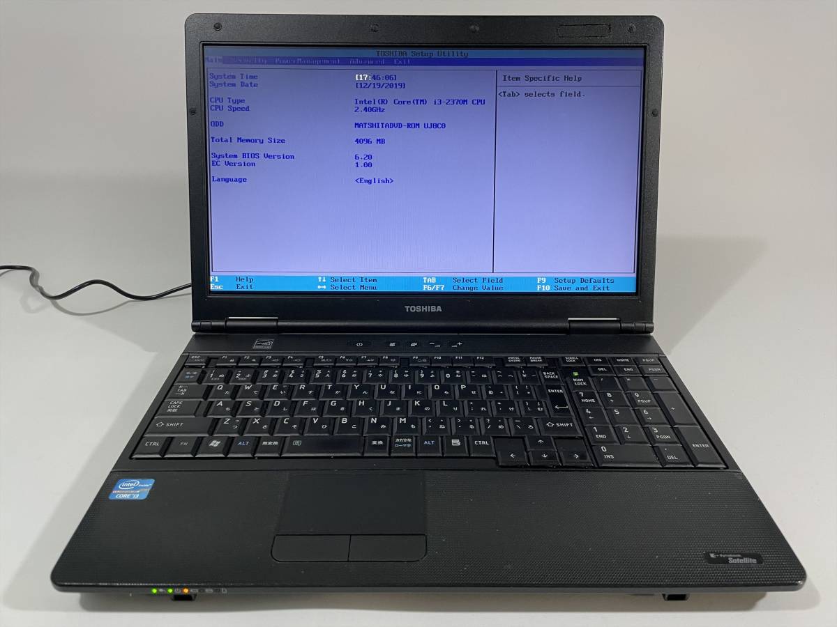 東芝 dynabook Satellite B552/F PB552FFBL25A6X ノートPC ：Intel Core i3-2370M 2.40GHz ◆ジャンク◆_画像1